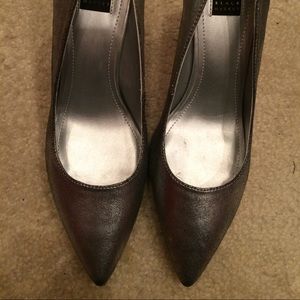 White House Black Market Silver heels